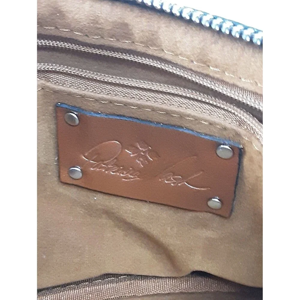 PATRICIA NASH Riley Aqua Croc Embossed Leather Baguette Crossbody - NWT